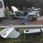 18.11.2019. Skarżysko-Kamienna. Ćwiczenia Państwowej Straży Pożarnej na trasie S7 / Wiktor Taszłow / Radio Kielce