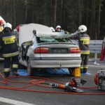 18.11.2019. Skarżysko-Kamienna. Ćwiczenia Państwowej Straży Pożarnej na trasie S7 / Wiktor Taszłow / Radio Kielce