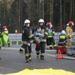 18.11.2019. Skarżysko-Kamienna. Ćwiczenia Państwowej Straży Pożarnej na trasie S7 / Wiktor Taszłow / Radio Kielce