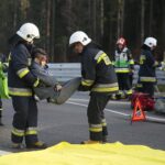 18.11.2019. Skarżysko-Kamienna. Ćwiczenia Państwowej Straży Pożarnej na trasie S7 / Wiktor Taszłow / Radio Kielce