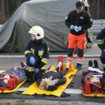 18.11.2019. Skarżysko-Kamienna. Ćwiczenia Państwowej Straży Pożarnej na trasie S7 / Wiktor Taszłow / Radio Kielce