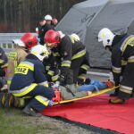 18.11.2019. Skarżysko-Kamienna. Ćwiczenia Państwowej Straży Pożarnej na trasie S7 / Wiktor Taszłow / Radio Kielce