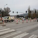 Kielce. 18.11.2019. Zmiana organizacji ruchu na skrzyżowaniu ulic Tarnowskiej i Wojska Polskiego / Wiktor Taszłow / Radio Kielce