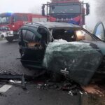 27.11.2019 Lenarczyce. Wypadek na drodze krajowej nr 77 / KPP w Sandomierzu