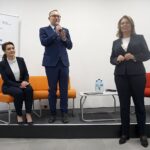 Na zdjęciu (od lewej): Marzena Okła-Drewnowicz - poseł Platformy Obywatelskiej, Artur Gierada - przewodniczący świętokrzyskiej Platformy Obywatelskiej, Małgorzata Kidawa-Błońska - wicemarszałek Sejmu i kandydatka Platformy Obywatelskiej w prawyborach prezydenckich / Michał Kita / Radio Kielce