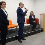Na zdjęciu (od lewej): Marzena Okła-Drewnowicz - poseł Platformy Obywatelskiej, Artur Gierada - przewodniczący świętokrzyskiej Platformy Obywatelskiej, Małgorzata Kidawa-Błońska - wicemarszałek Sejmu i kandydatka Platformy Obywatelskiej w prawyborach prezydenckich / Michał Kita / Radio Kielce