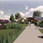 Chęciny. Wizualizacja nowego parku miejskiego / Urząd Gminy i Miasta Chęciny