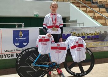 Gabriela Kaczmarczyk z Vento Bike Team Daleszyce zdobyła cztery złote medale podczas rozegranych na welodromie w Pruszkowie mistrzostw Polski szkółek kolarskich / arch. prywatne