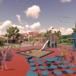 Chęciny. Wizualizacja nowego parku miejskiego / Urząd Gminy i Miasta Chęciny