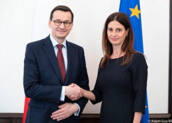 Premier Mateusz Morawiecki i Danuta Dmowska-Andrzejuk - kandydatka na ministra sportu / Krystian Maj / KPRM