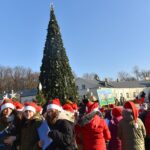 05.12.2019. Końskie. Zapalenie lampek na choince przed siedzibą urzędu miasta / Magdalena Galas-Klusek / Radio Kielce