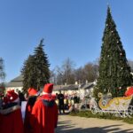 05.12.2019. Końskie. Zapalenie lampek na choince przed siedzibą urzędu miasta / Magdalena Galas-Klusek / Radio Kielce