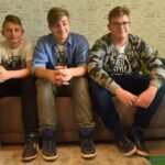 10.12.2019. Modliszewice. Nowy, wyremontowany dom Grażyny Walewskiej i trójki jej wnuków. Na zdjęciu: Igor, Kacper i Kuba Walewscy / Magdalena Galas-Klusek / Radio Kielce