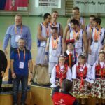 01.12.2019 Kielce. Zakończenie XI Ogólnopolskiego Turnieju Koszykówki Olimpiad Specjalnych. Na zdjęciu: Marcin Piszczek - burmistrz Jędrzejowa (pierwszy z lewej) / Ewa Pociejowska-Gawęda / Radio Kielce