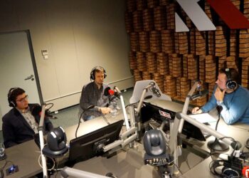 03.12.2019 Kielce. Punkty Widzenia. Na zdjęciu (od lewej): Marcin Stępniewski - kielecki radny, Rafał Zamojski - menadżer centrum Kielc i Robert Szumielewicz - Radio Kielce / Karol Żak / Radio Kielce