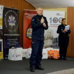 11.12.2019. Kielce. Podsumowanie projektu pod nazwą „Akademia Bezpieczeństwa III - edukacja dla bezpieczeństwa placówek oświatowych i kobiet w woj. świętokrzyskim”. Na zdjęciu (w środku): Artur Bielecki - pierwszy zastępca Komendanta Wojewódzkiego Policji w Kielcach / Piotr Kwaśniewski / Radio Kielce