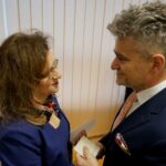 16.12.2019. Kielce. Wigilia u wojewody świętokrzyskiego. Na zdjęciu (od lewej): Agata Wojtyszek - poseł PiS i Krzysztof Słoń - senator PiS / Piotr Kwaśniewski / Radio Kielce