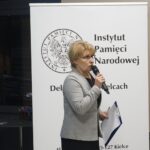 02.12.2019. Kielce. Wystawa „Otwórzmy drzwi do wolności. Janusz Kurtyka 1960 -2010” połączona z pokazem filmu dokumentalnego „Trwajcie”. Na zdjęciu: Dorota Koczwańska-Kalita, naczelnik kieleckiej delegatury IPN / Michał Kita / Radio Kielce