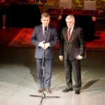 19.12.2019. Kielce. Gala XXI Świętokrzyskiej Nagrody Jakości. Na zdjęciu (od lewej): Andrzej Pruś - przewodniczący sejmiku województwa świętokrzyskiego i Andrzej Bętkowski - marszałek województwa świętokrzyskiego / Piotr Kwaśniewski / Radio Kielce