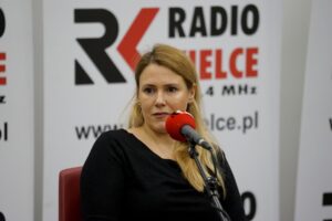 22.12.2019. Kielce. Studio Polityczne Radia Kielce. Na zdjęciu: Katarzyna Czech-Kruczek - radna Rady Miasta Kielce / Piotr Kwaśniewski / Radio Kielce