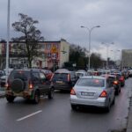 27.12.2019. Kielce. Olbrzymie korki przy galerii handlowej Korona / Piotr Kwaśniewski / Radio Kielce