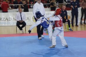 21.12.2019. Ostrowiec Świętokrzyski. Świętokrzyska Międzynarodowa Olimpiada Taekwondo / Maciej Makuła / Radio Kielce