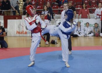 21.12.2019. Ostrowiec Świętokrzyski. Świętokrzyska Międzynarodowa Olimpiada Taekwondo / Maciej Makuła / Radio Kielce