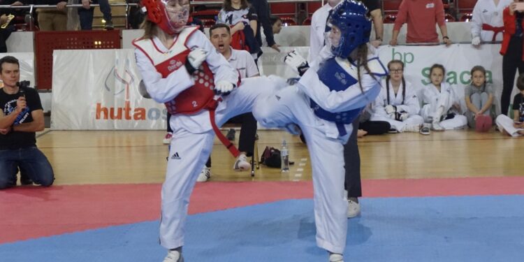 21.12.2019. Ostrowiec Świętokrzyski. Świętokrzyska Międzynarodowa Olimpiada Taekwondo / Maciej Makuła / Radio Kielce