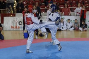 21.12.2019. Ostrowiec Świętokrzyski. Świętokrzyska Międzynarodowa Olimpiada Taekwondo / Maciej Makuła / Radio Kielce