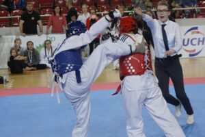21.12.2019. Ostrowiec Świętokrzyski. Świętokrzyska Międzynarodowa Olimpiada Taekwondo / Maciej Makuła / Radio Kielce