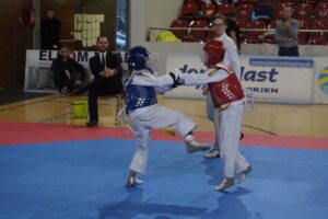 21.12.2019. Ostrowiec Świętokrzyski. Świętokrzyska Międzynarodowa Olimpiada Taekwondo / Maciej Makuła / Radio Kielce