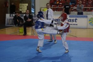 21.12.2019. Ostrowiec Świętokrzyski. Świętokrzyska Międzynarodowa Olimpiada Taekwondo / Maciej Makuła / Radio Kielce
