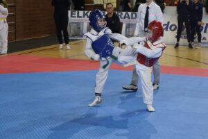 21.12.2019. Ostrowiec Świętokrzyski. Świętokrzyska Międzynarodowa Olimpiada Taekwondo / Maciej Makuła / Radio Kielce