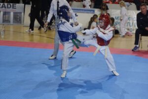 21.12.2019. Ostrowiec Świętokrzyski. Świętokrzyska Międzynarodowa Olimpiada Taekwondo / Maciej Makuła / Radio Kielce