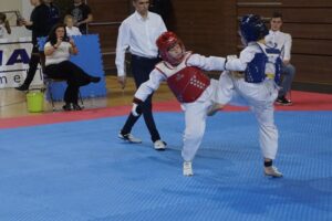 21.12.2019. Ostrowiec Świętokrzyski. Świętokrzyska Międzynarodowa Olimpiada Taekwondo / Maciej Makuła / Radio Kielce