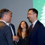 27.12.2019 Kielce. Spotkanie świąteczno-noworoczne PSL. Na zdjęciu (od lewej): Sebastian Nowaczkiewicz - wójt gminy Sitkówka-Nowiny, europoseł Adam Jarubas, Ewelina Bień i Władysław Kosiniak-Kamysz - prezes PSL / Michał Kita / Radio Kielce