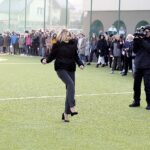 06.12.2019. Chęciny. Otwarcie obiektów sportowych w szkole podstawowej im. Jana Kochanowskiego. Na zdjęciu Anna Krupka - wiceminister sportu / Jarosław Kubalski / Radio Kielce