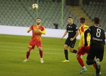 15.12.2019 Kielce. Mecz Korona Kielce - Cracovia Kraków. Matej Pucko / Jarosław Kubalski / Radio Kielce