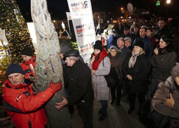 17.12.2019. Końskie. Radio Kielce rozdawało choinki dla słuchaczy / Jarosław Kubalski / Radio Kielce