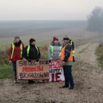 28.11.2019. Sielec Biskupi. Protest przeciwko budowie biogazowni / Marta Gajda / Radio Kielce