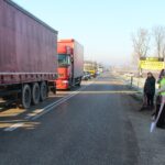 12.12.2019. Sielec Biskupi. Protest mieszkańców przeciw budowie biogazowni / Marta Gajda / Radio Kielce