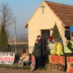12.12.2019. Sielec Biskupi. Protest mieszkańców przeciw budowie biogazowni / Marta Gajda / Radio Kielce