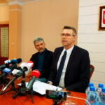 Konferencja prasowa. Na zdjęciu: Ryszard Pomorski - dyrektor Domu Środowisk Twórczych oraz Bogdan Wenta - prezydent Kielc / Wiktor Dziarmaga / Radio Kielce