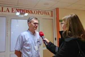 02.12.2019. Kielce. Dr Jarosław Jaskulski, kierownik Kliniki Urologii w ŚCO / Krzysztof Bujnowicz / Radio Kielce
