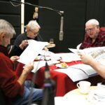 10.12.2019 Radio Kielce. Nagranie słuchowiska "W czasach bolszewickiej zarazy". Aktorzy Teresa Bielińska, Jan Nowicki, Mirosław Bieliński i Andrzej Cempura / Jarosław Kubalski / Radio Kielce