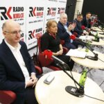 15.12.2019 Radio Kielce. Studio Polityczne. Od lewej: Piotr Wawrzyk - wiceminister spraw zagranicznych PiS, Anna Myślińska - KO-PO, Czesław Siekierski - poseł PSL, Wojciech Zapała - Konfederacja Ruch Narodowy i Marcin Chłodnicki - SLD / Jarosław Kubalski / Radio Kielce