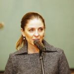 17.12.2019 Kielce. Spotkanie wigilijne PO-KO w sali kominkowej WDK. Joanna Mucha - poseł / Jarosław Kubalski / Radio Kielce