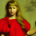 Józef Pankiewicz - Dziewczynka w czerwonej sukience