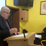 14.12.2019. Sandomierz. Sympozjum w Diecezjalnym Centrum Kultury, Edukacji i Formacji  Chrześcijańskiej „Quo Vadis”. Na zdjęciu: ks. dr Jacek Łapiński - KUL w Lublinie, jeden z głównych organizatorów sympozjum / Grażyna-Szlęzak-Wójcik / Radio Kielce