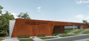 Wizualizacja nowego budynku Muzeum Starożytnego Hutnictwa w Nowej Słupi / Urząd Miasta i Gminy w Nowej Słupi